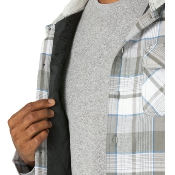 Wrangler Men's Long Sleeve Quilted Lined Flannel Shirt Jacket NWT M - Picture 8 of 10